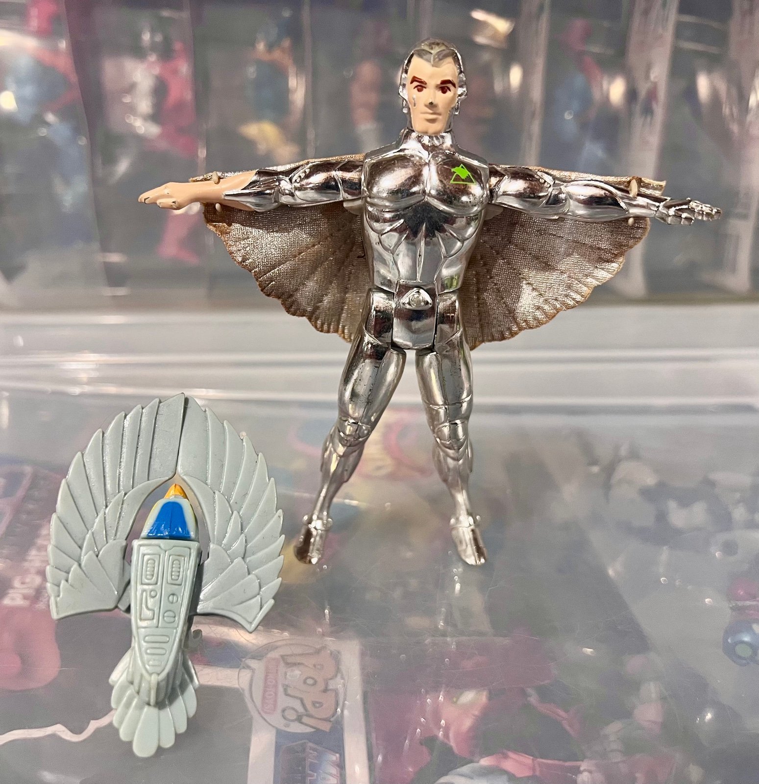 Quicksilver with Tally-Hawk SilverHawks Kenner Telepix 1986 Figure complete