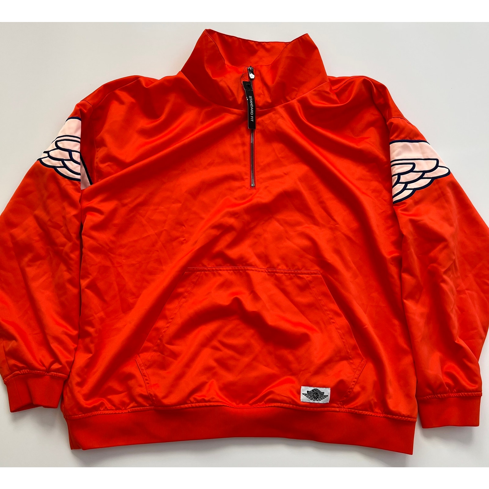 Jordan Wings Classic Pull-Over Orange/Blue Men's Jacket AO0406-891 Size XL