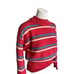 Vintage DEMETRE Pink Stripe Mock Neck Dolman Pure Virgin Wool Sweater sz Large