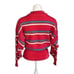 Vintage DEMETRE Pink Stripe Mock Neck Dolman Pure Virgin Wool Sweater sz Large