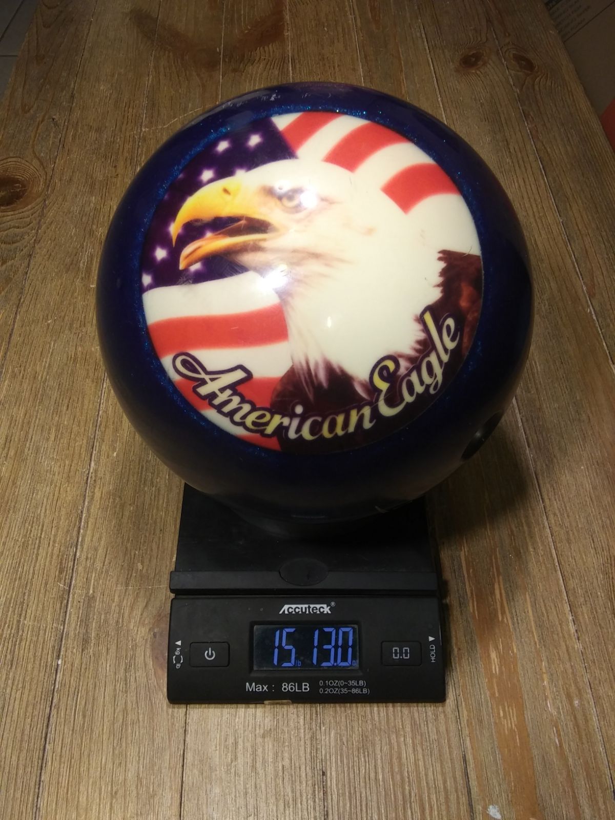 Clear eagle bowling ball