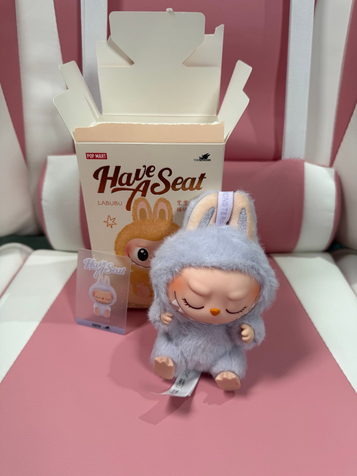 正規品 LABUBU Have A Seat ZIZI Labubu Pop Mart Have a Seat ZiZi with Protective Case