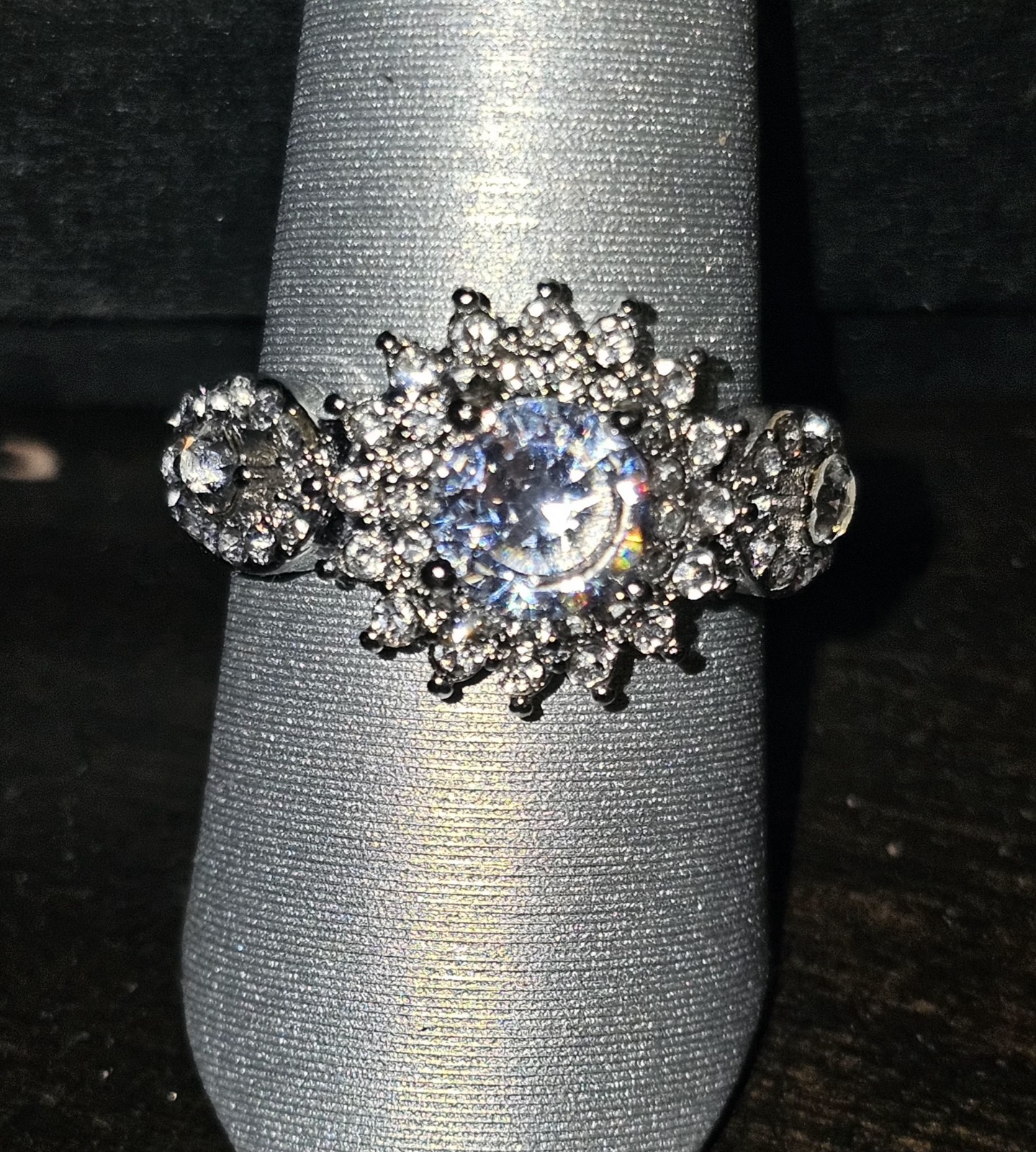 3CT Morning Sun Sterling Silver Simulated Diamond Ring