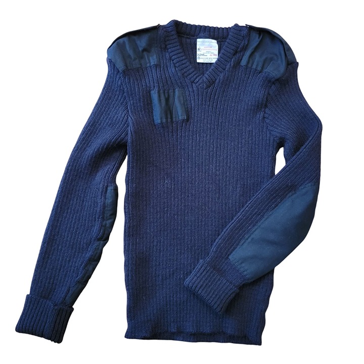 Woolly Pully Black Military Sweater Brigade Quartermasters 44 England Thermal