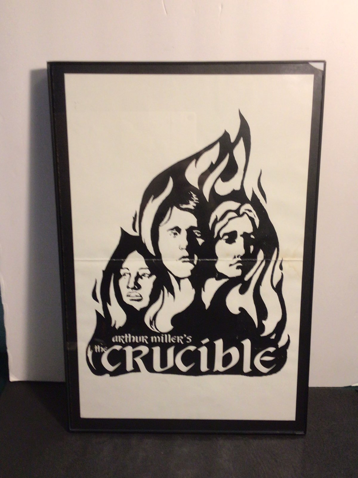 Vintage 1960's Arthur Miller's The Crucible Framed Poster 12x18in