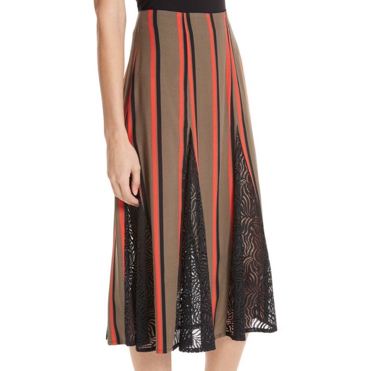 Beaufille Tricolor Midi Skirt