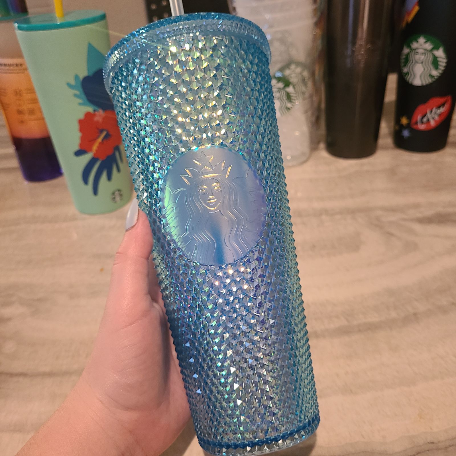 Starbucks bunny blue studded
