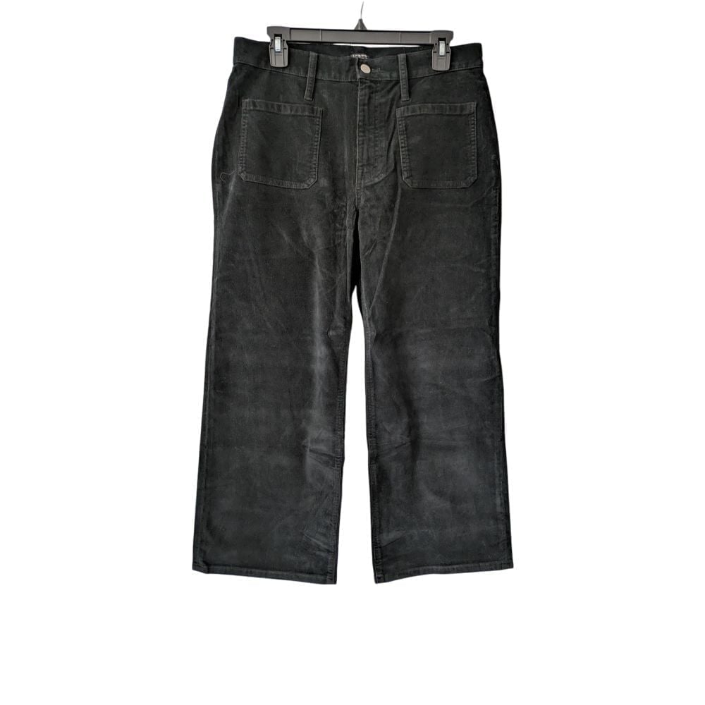 J. Crew Petite Sailor Slim Wide Pants Stretch Corduroy P30 Black NWT 128 CC445