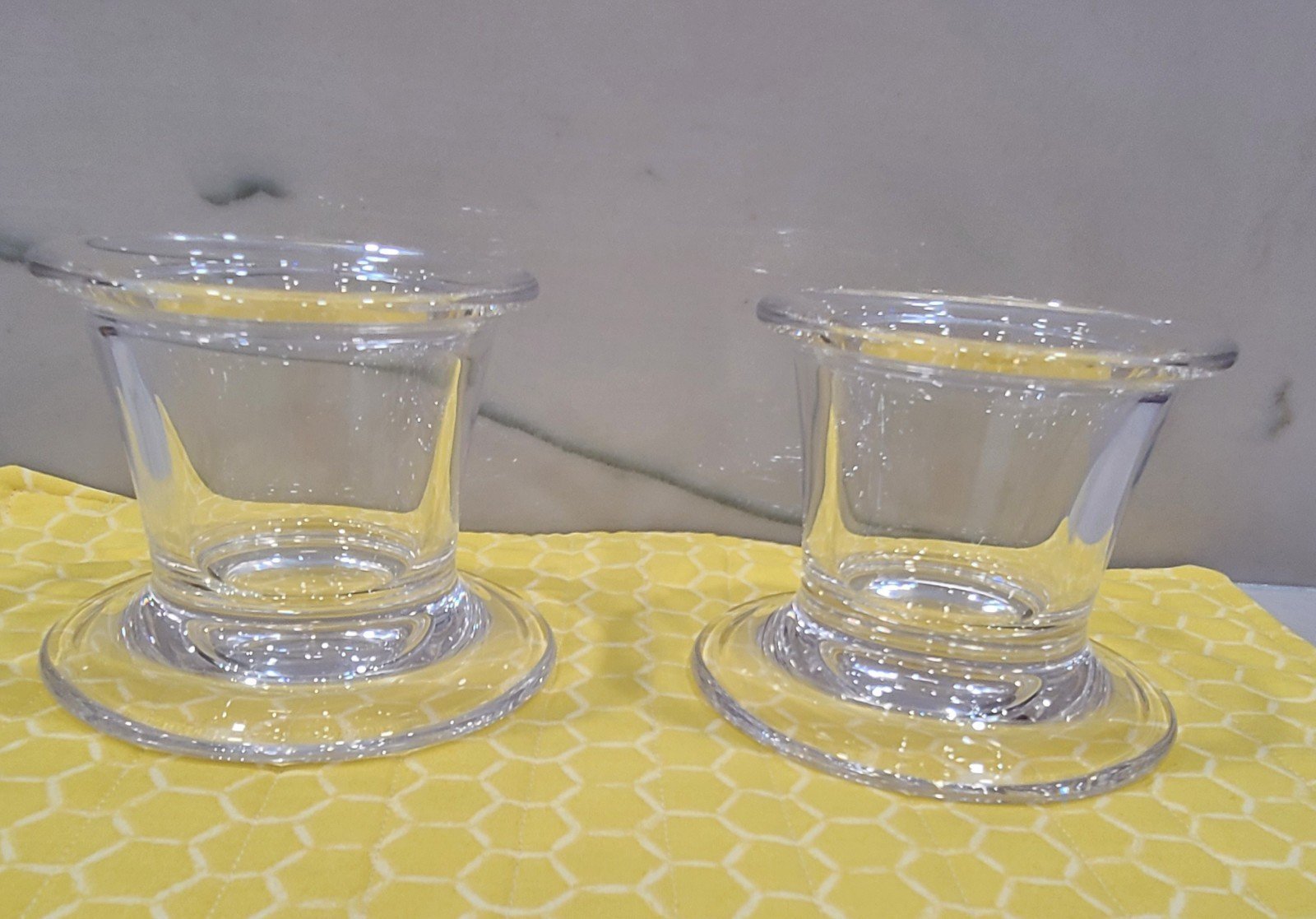 Tiffany & Co. Crystal Votive Pillar Candle Holders. EUC