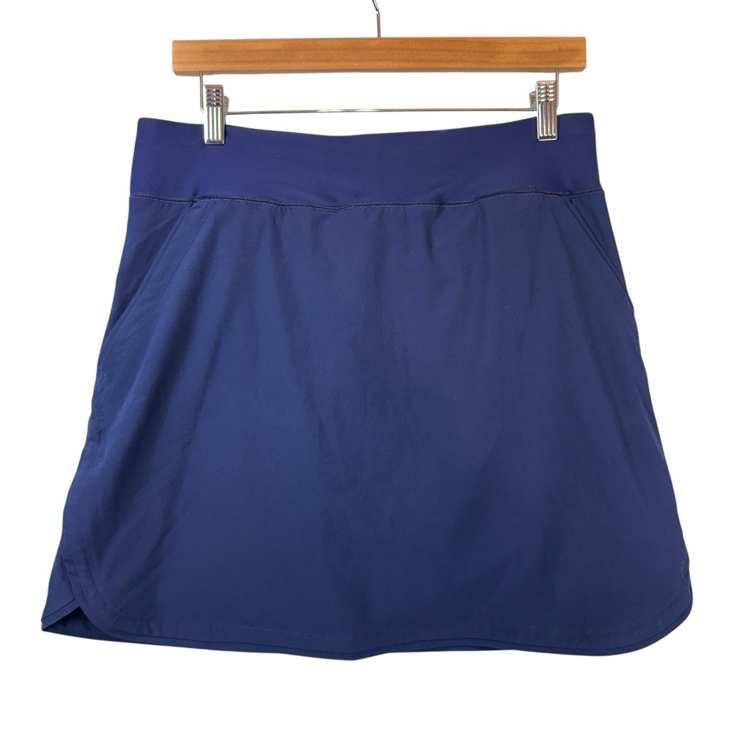 Lands End Athletic Skort Womens SIZE 8 Pickleball Tennis Navy Blue Classic Prepp