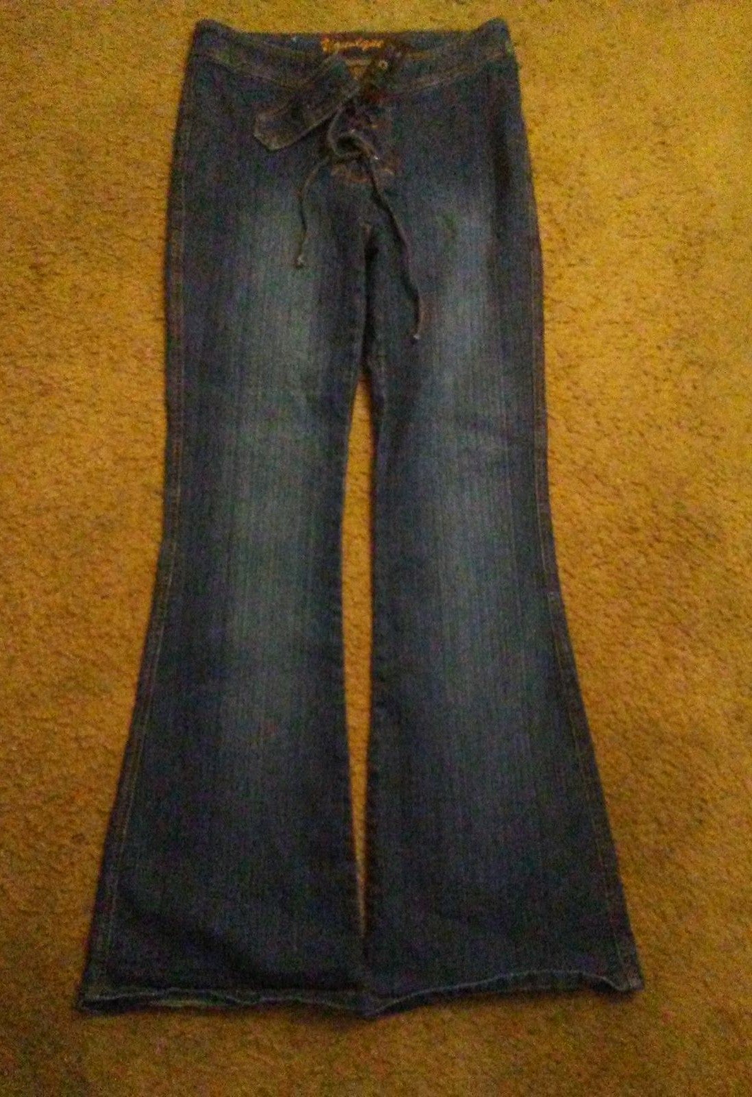Younique Y2K Dark Blue Bell Bottom Jeans