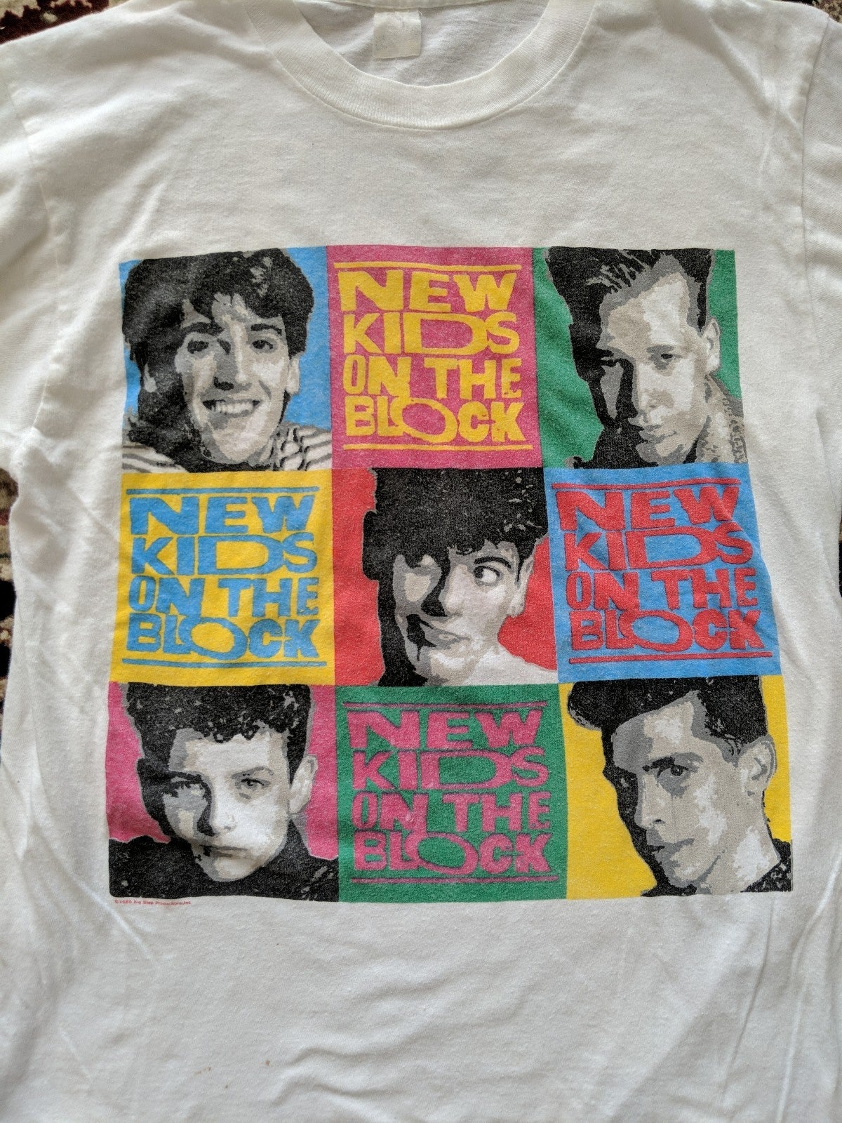 Vintage 1980 New Kids on the Block 50 50 Single Stitch Band Concert Tour T Shirt