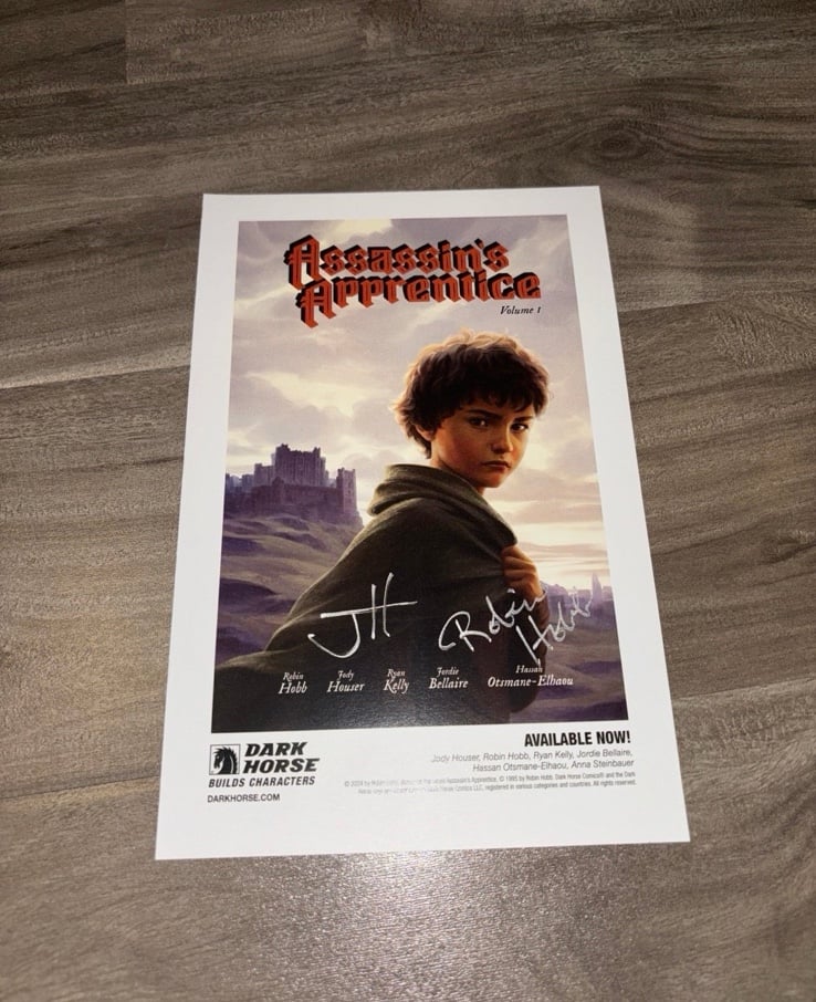 Assassins apprentice graphic novel poster - signed