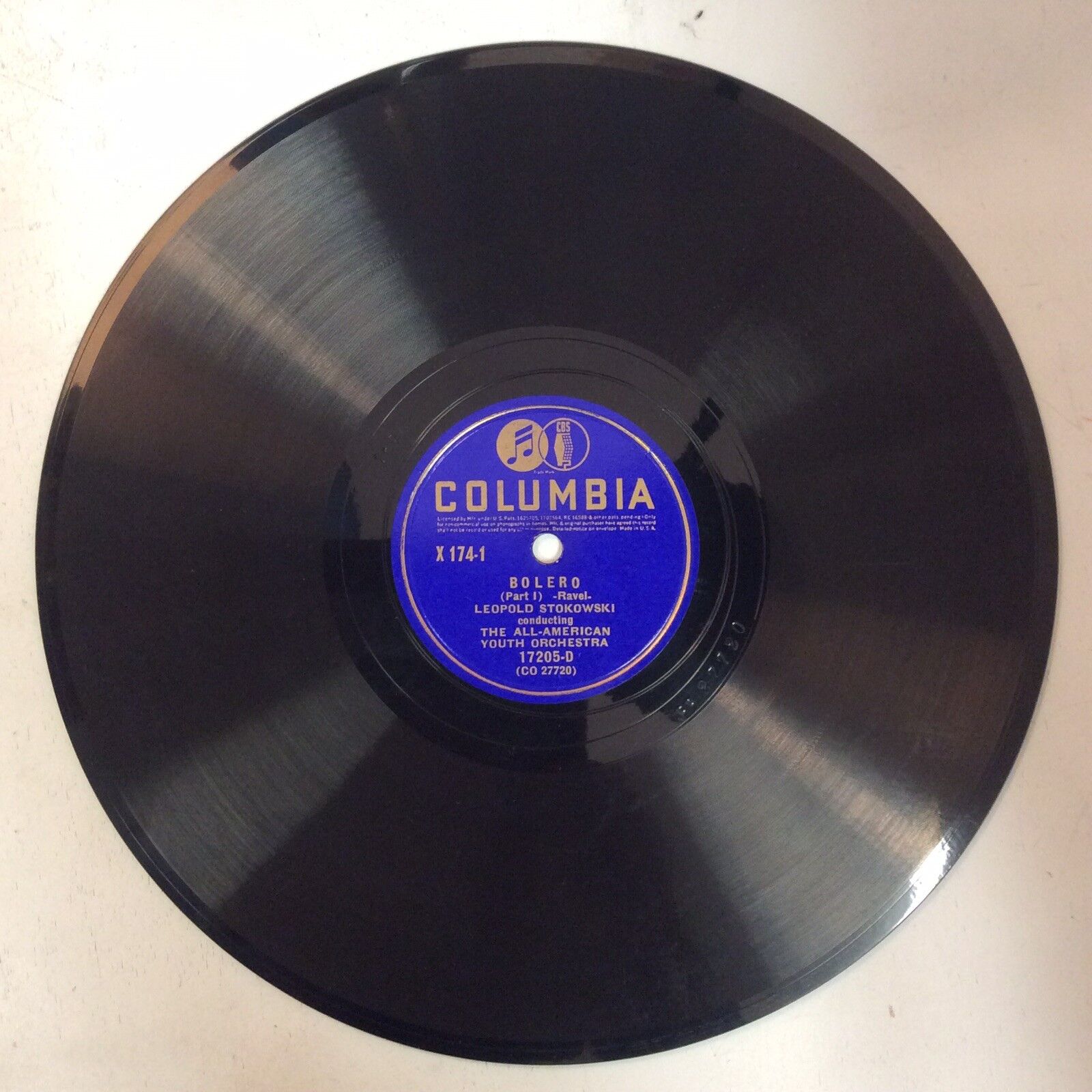 Bolero 10” 78RPM 2 Record Set Leopold Stokowski & All American Youth Orchestra