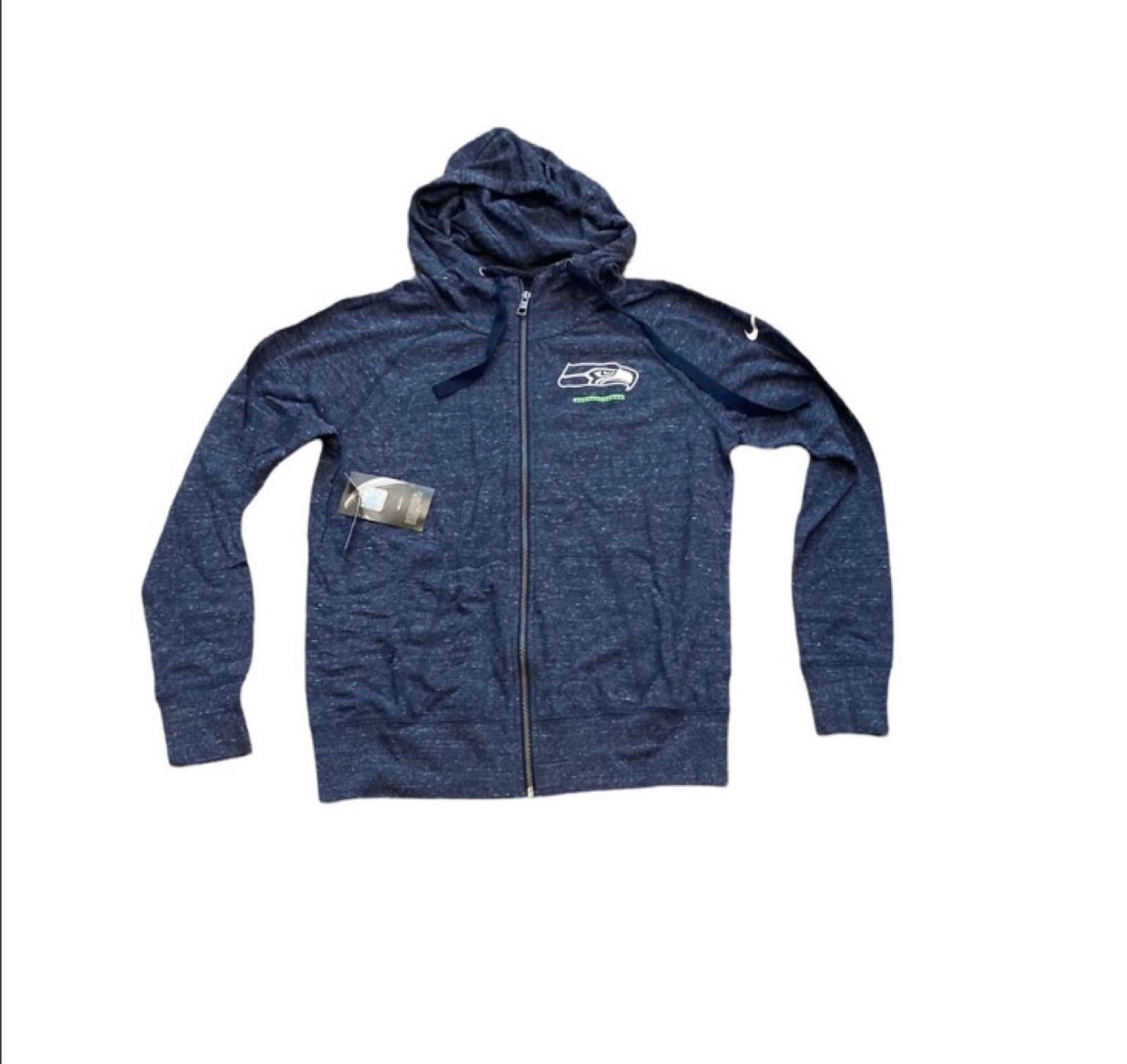 Seattle Seahawks Nike Women’s Full Zip Up Vintage Gym Hoodie Sweatshirt Medium