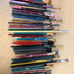 45 ASSORTED mostly VINTAGE ARTIST PAINT BRUSHES, lot