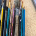 45 ASSORTED mostly VINTAGE ARTIST PAINT BRUSHES, lot