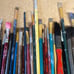 45 ASSORTED mostly VINTAGE ARTIST PAINT BRUSHES, lot