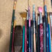 45 ASSORTED mostly VINTAGE ARTIST PAINT BRUSHES, lot