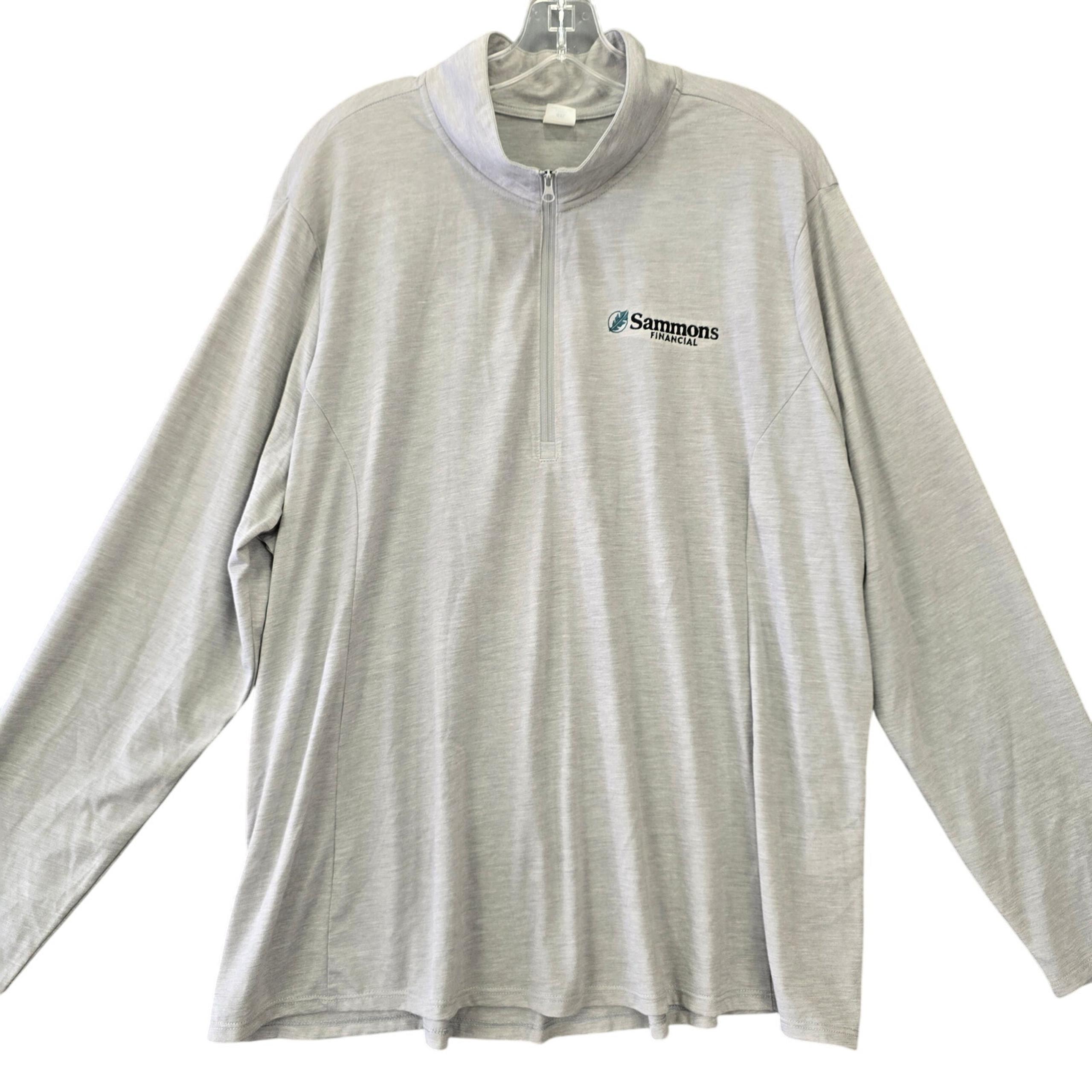 Sport-Tek Gray Jacket Pullover Lightweight Henley Long Sleeves Logo Women's 4XL