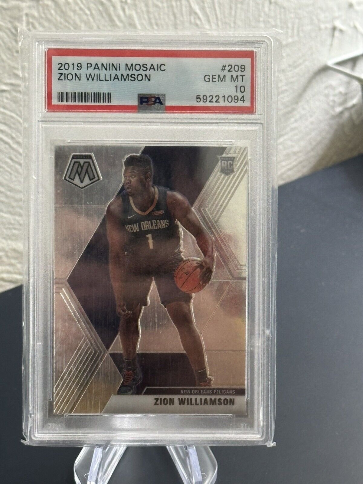 2019-20 Panini Mosaic - Rookies Silver Prizm #209 Zion Williamson (RC)