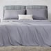 Bamboo Sheets 4 Pieces Set Deep Pocket Breathable Sheet Gray