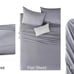Bamboo Sheets 4 Pieces Set Deep Pocket Breathable Sheet Gray