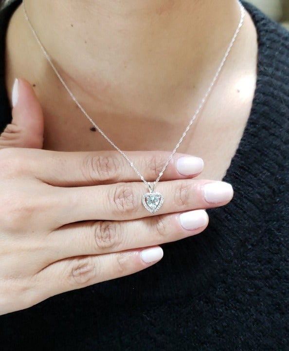 Authentic Aquamarine Necklace in 14ct Yellow Gold, Aquamarine Diamond Necklace