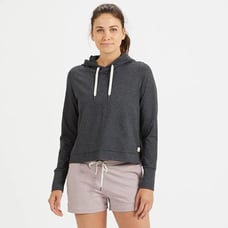 Vuori Hoodie Women Halo Essential Camo Drawstring Pale Grey Heather Small NWOT