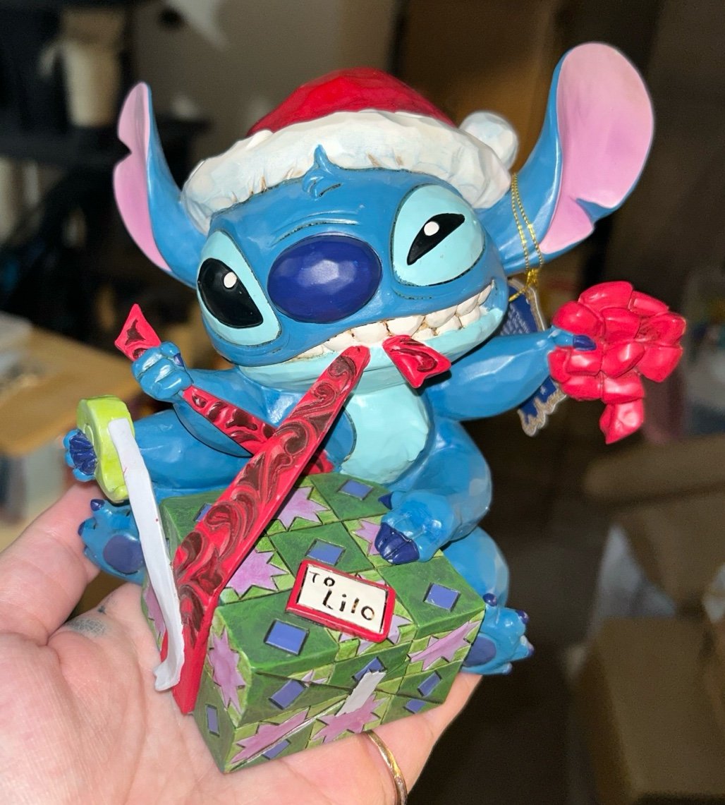 Disney Traditions Lilo & Stitch BAD WRAP Stitch By Jim Shore Christmas Xmas