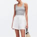 Madewell Clean Button-Tab 100% Linen High Rise Shorts in Eyelet White Sz 2 NEW