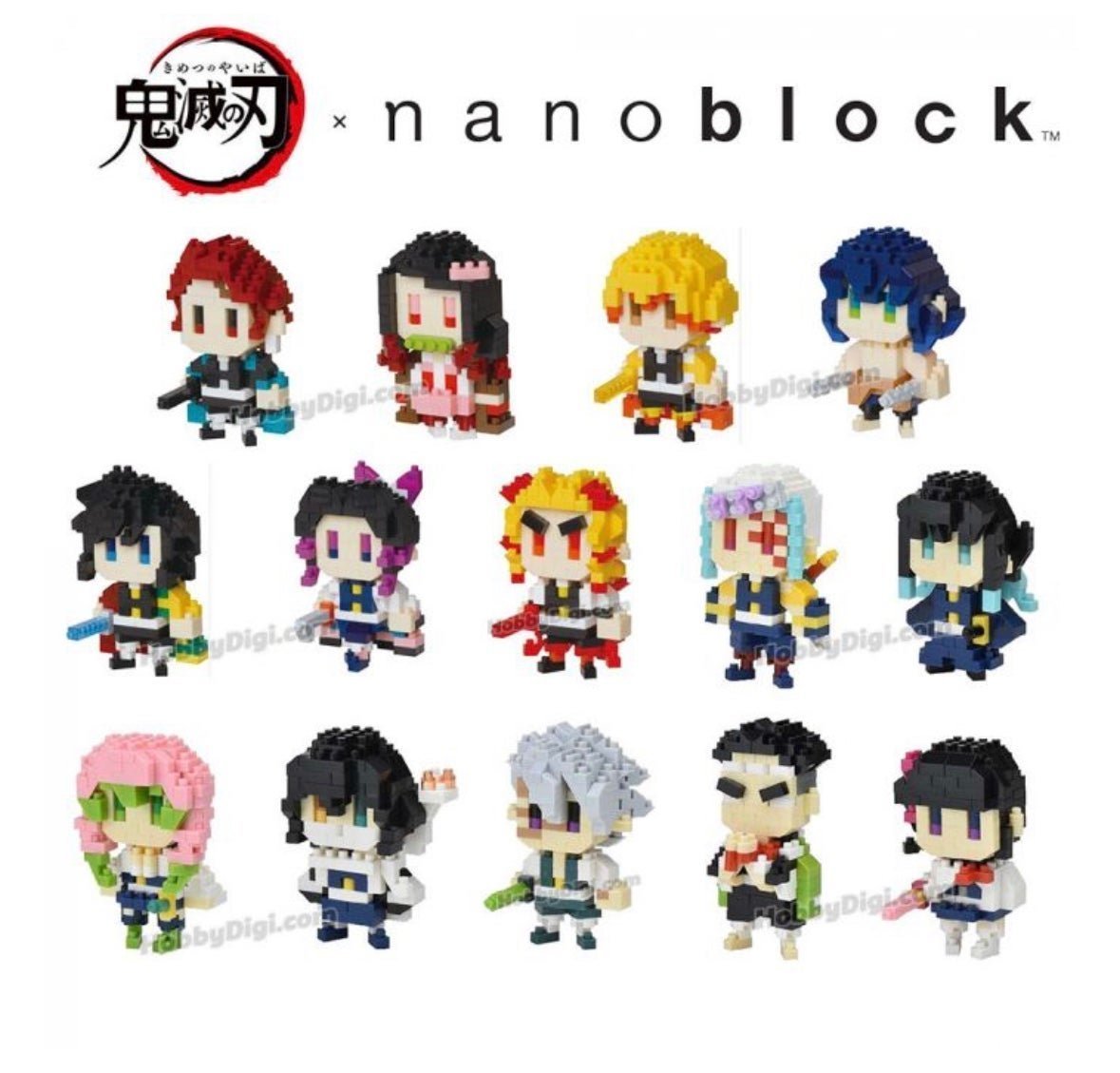 Nanoblock NBCC-088-094&110-116 : Demon Slayer: Kimetsu no Yaiba Part 1+2 (Set