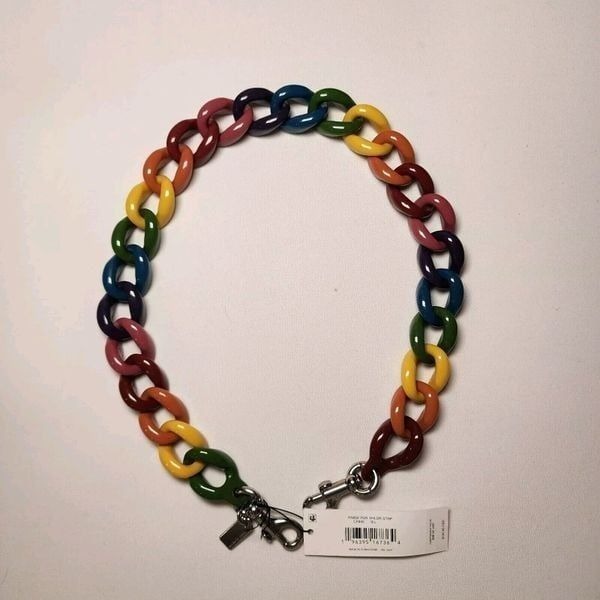 NWT Coach CP895 Chain Shoulder Strap In Rainbow Limited