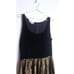 VTG Velvet Satin Paisley Border Sleeveless Maxi Dress - Large I40015