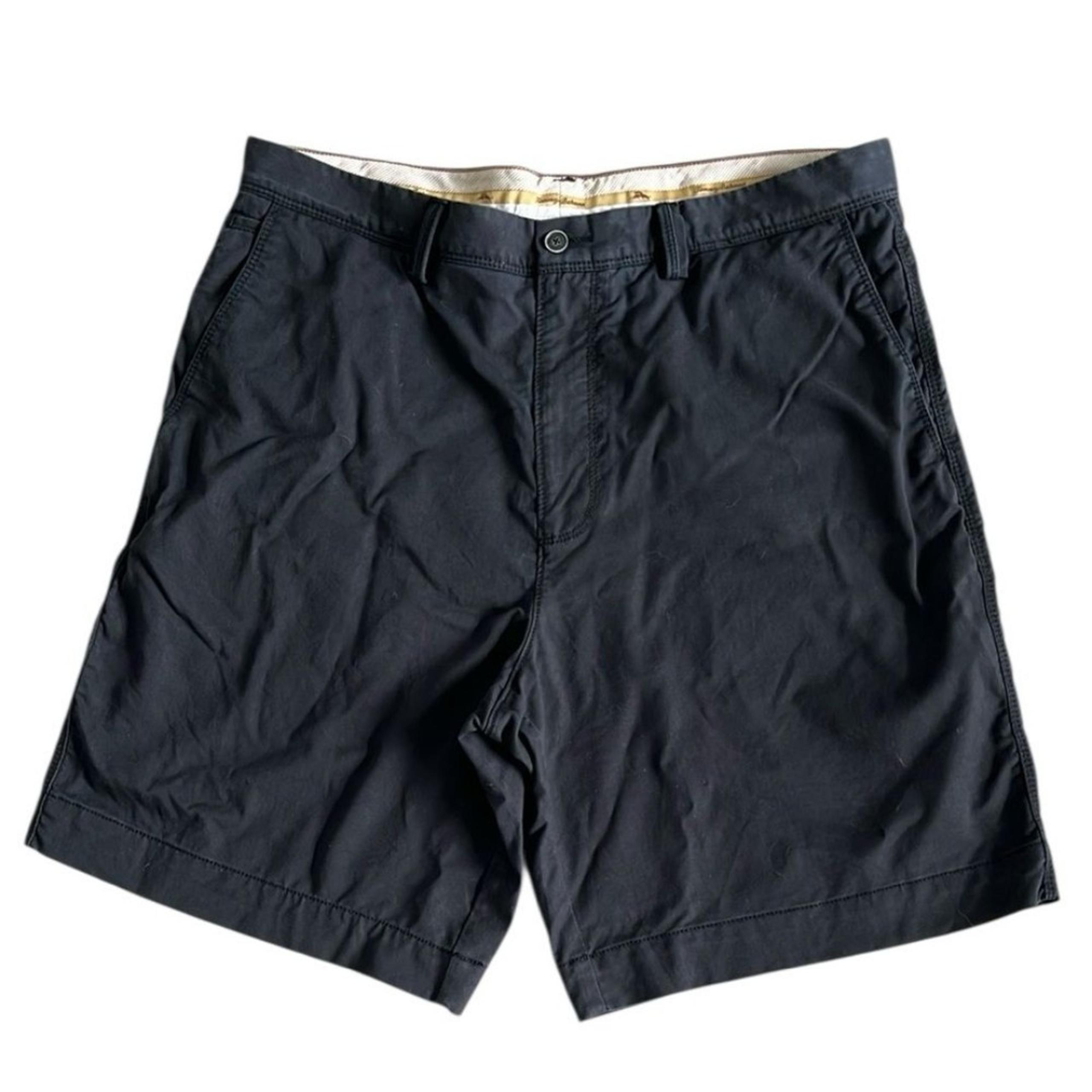 Tommy Bahama Shorts Mens 36 Chino Flat Front Black Casual Beach Summer