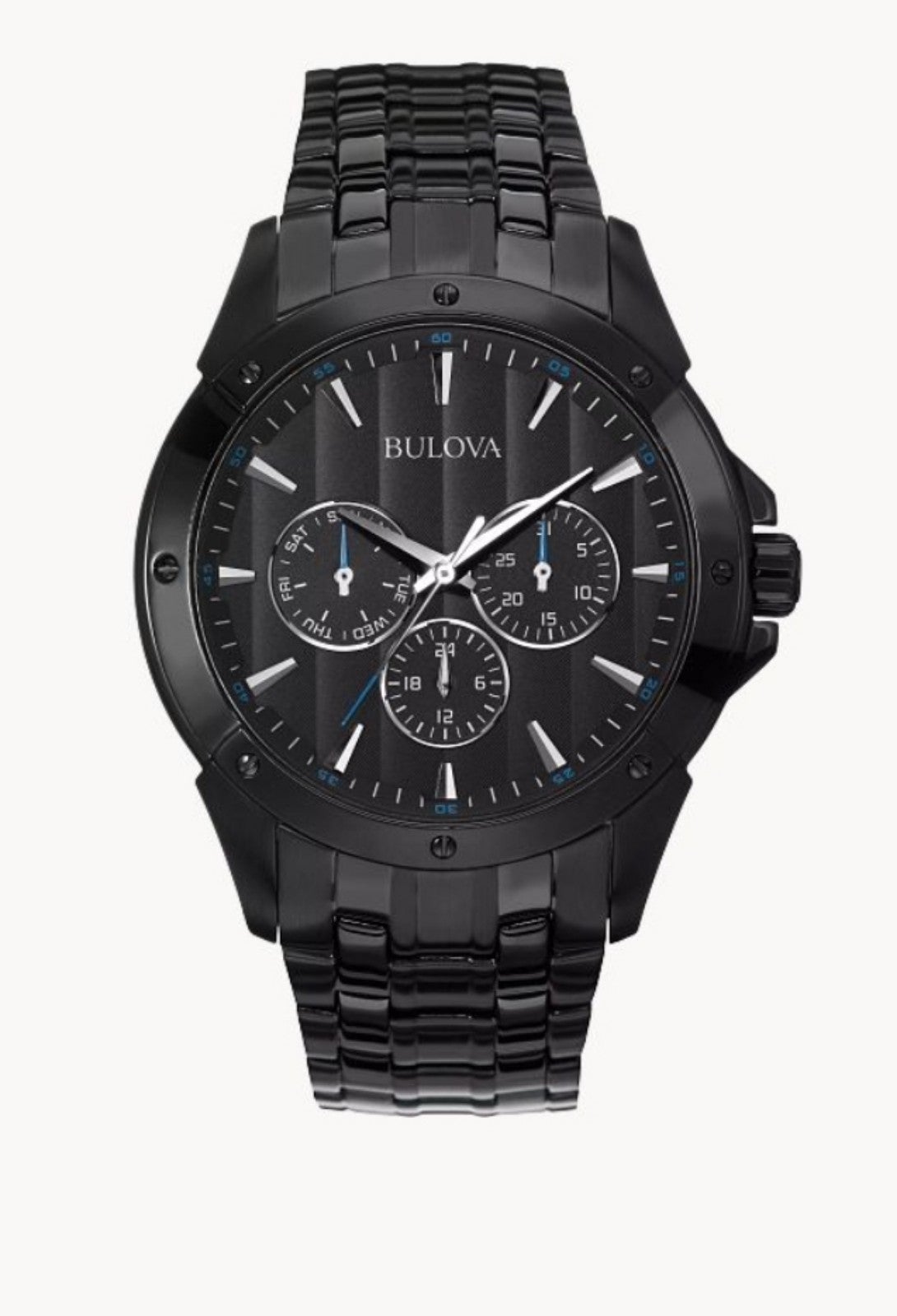 Bulova man classic black stainless steel watch