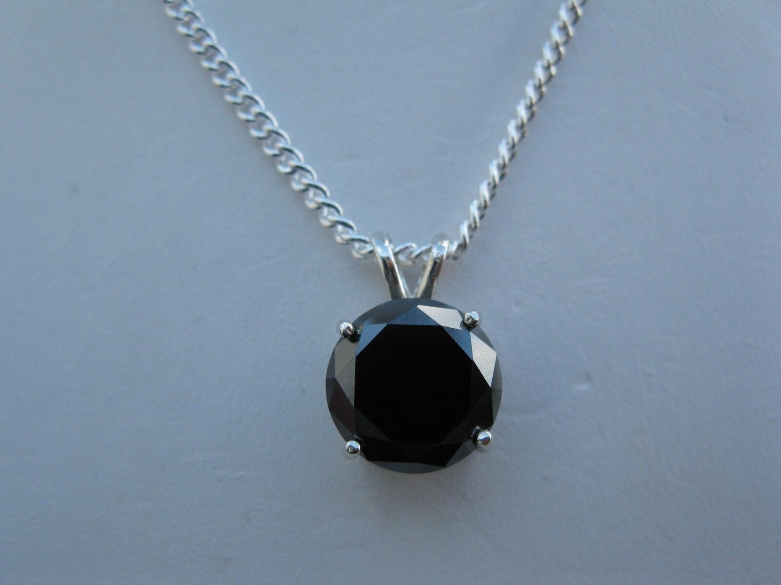 1.95ct 100% REAL EARTH MINED NATURAL BLACK DIAMOND NECKLACE, CERTIFICATE,PE NDAN