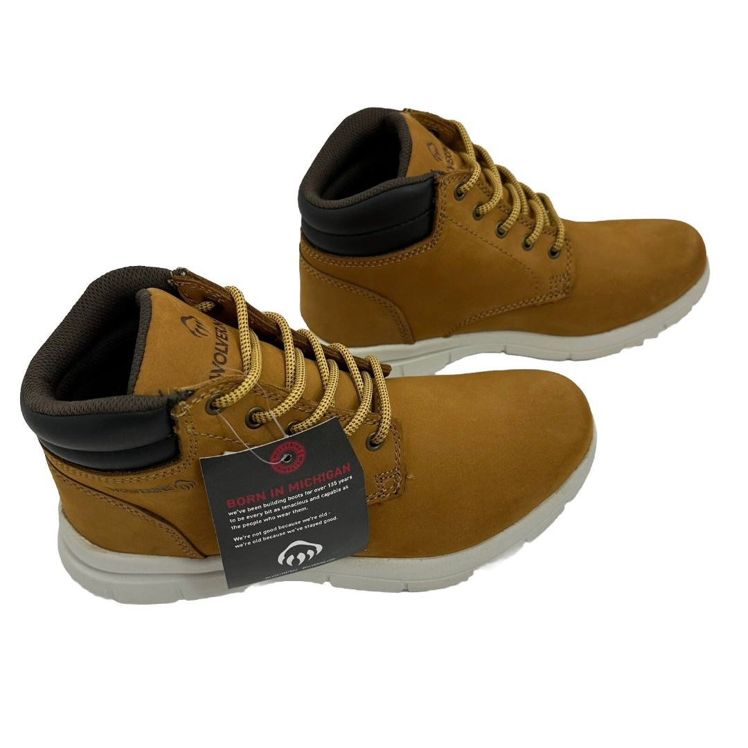 WOLVERINE Karlin Chukka men's Wheat Leather Work Boots W880266 Size 9.5 new