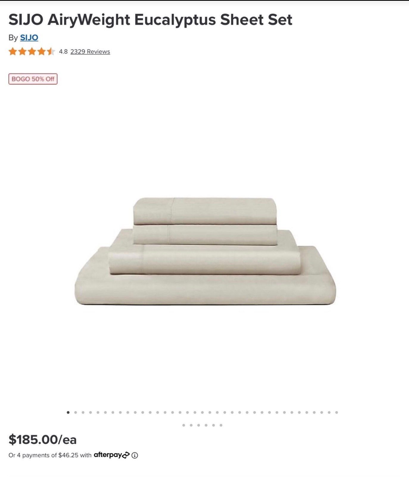 SIJO Eucalyptus full / queen Size- fog sheet set.