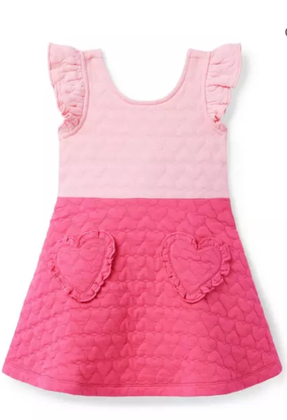 Janie and jack pink Quilted Heart Pocket Dress Sz 6