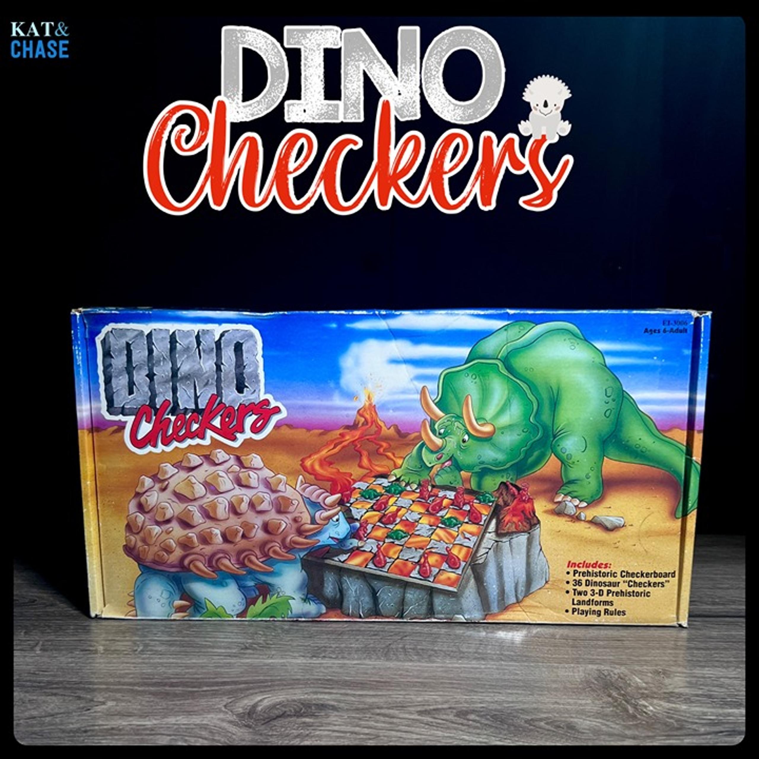 1989 Dino Checkers Board Game by Educational Insights Replacement Pieces Choose