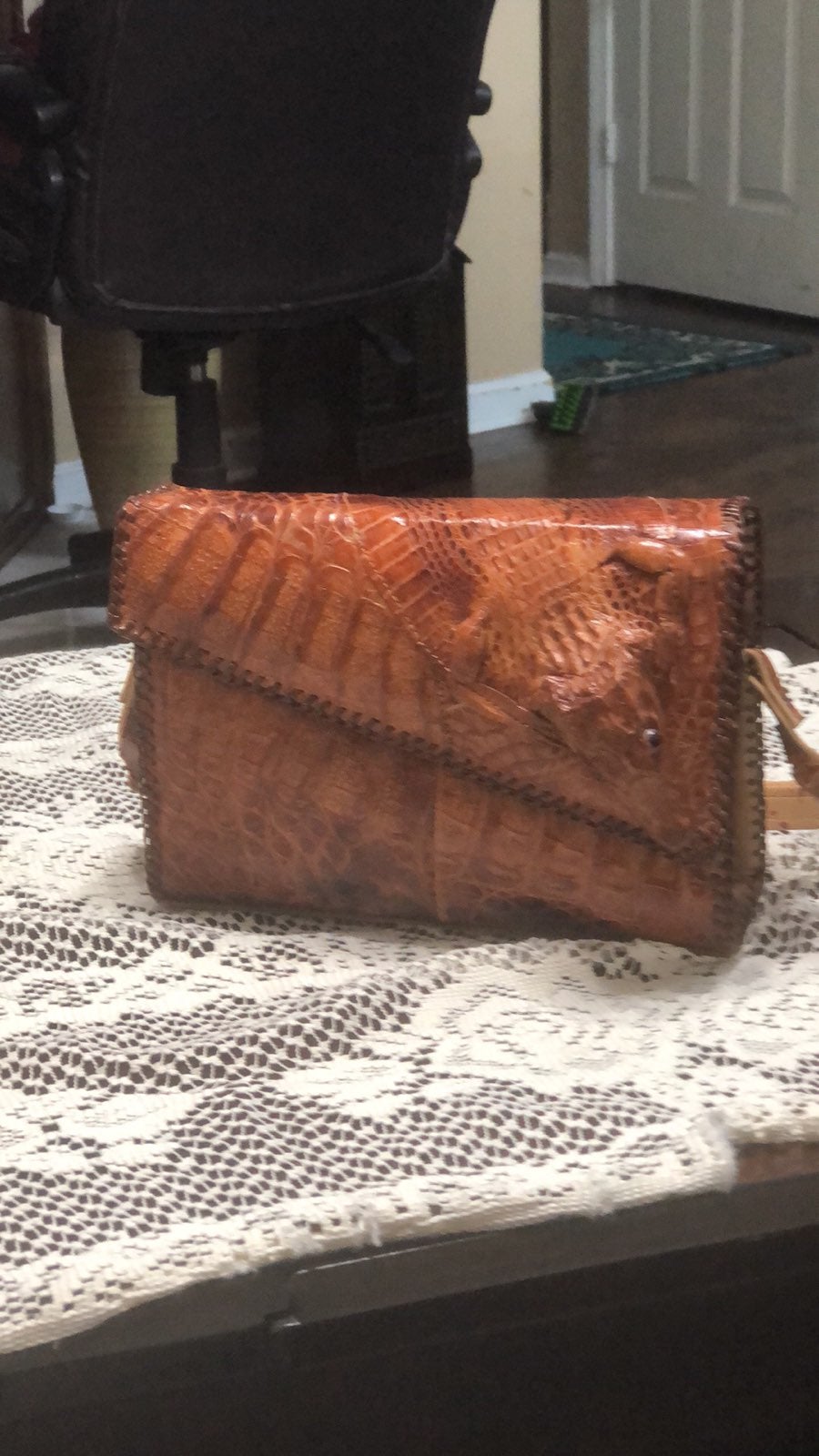 Real genuine aligator purse