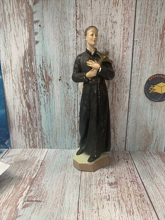 Gothic Statue Saint Santo Gerard Santo Majella Plaster Priest Patron Good Sales