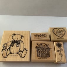 Vintage Handmade Stamps w/ case