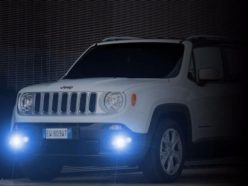 Blue LED Halo Fog Lamps Driving Light Kit for 2015-2018 Jeep Renegade