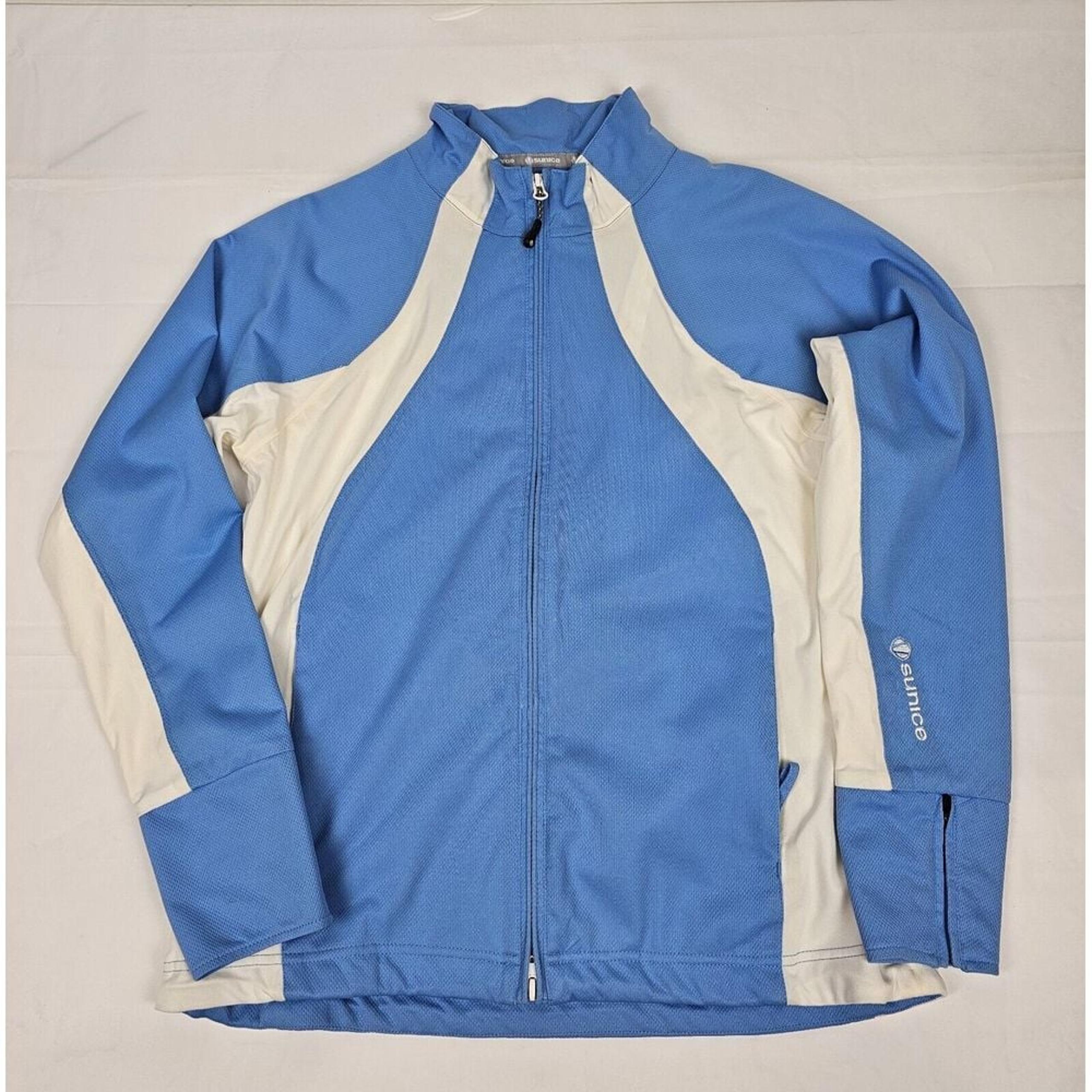 Sunice Golf Jacket Womens Medium. Blue Typhoon Full Zip Pullover Windbreaker