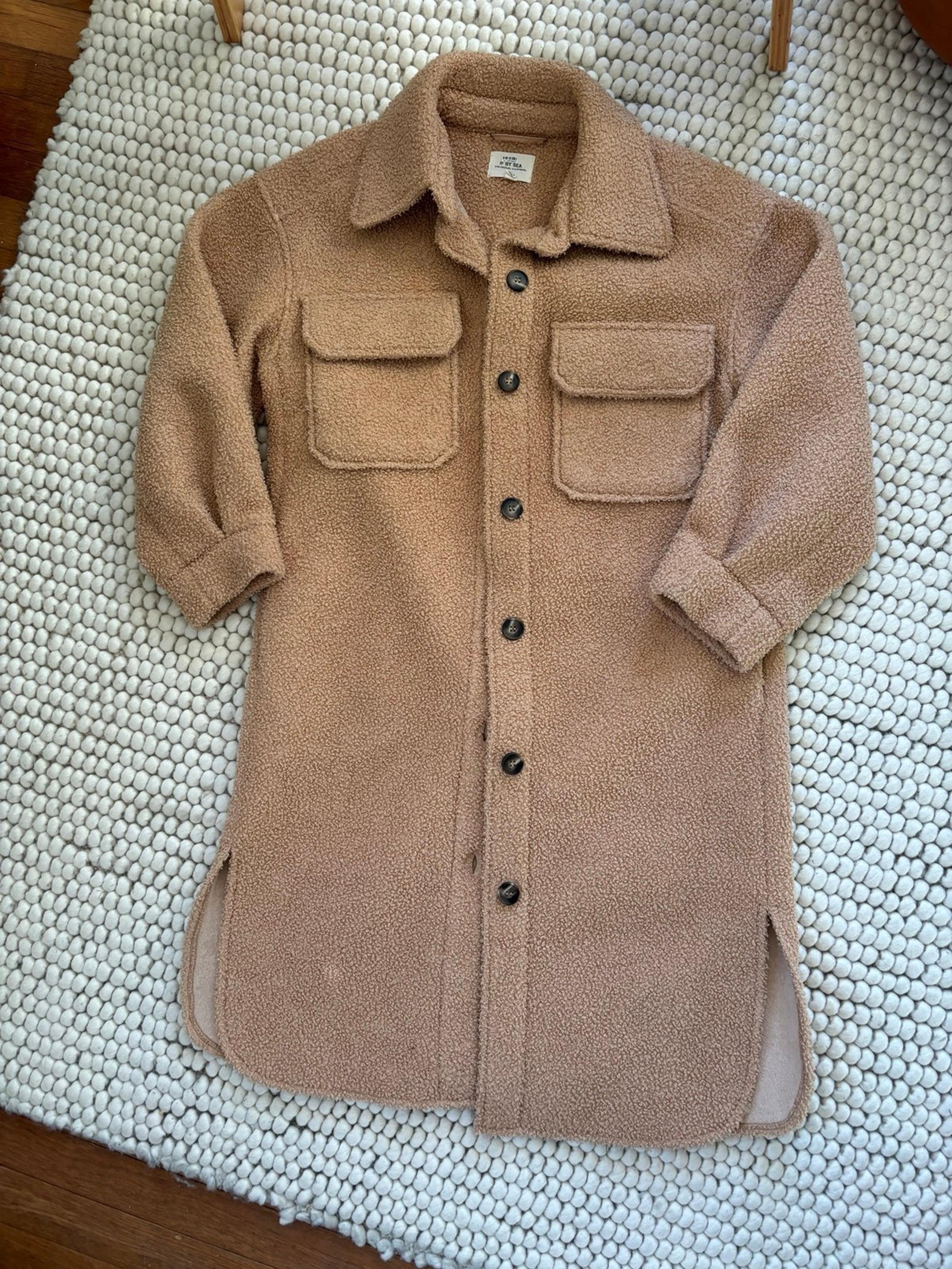 Long Sherpa coat jacket