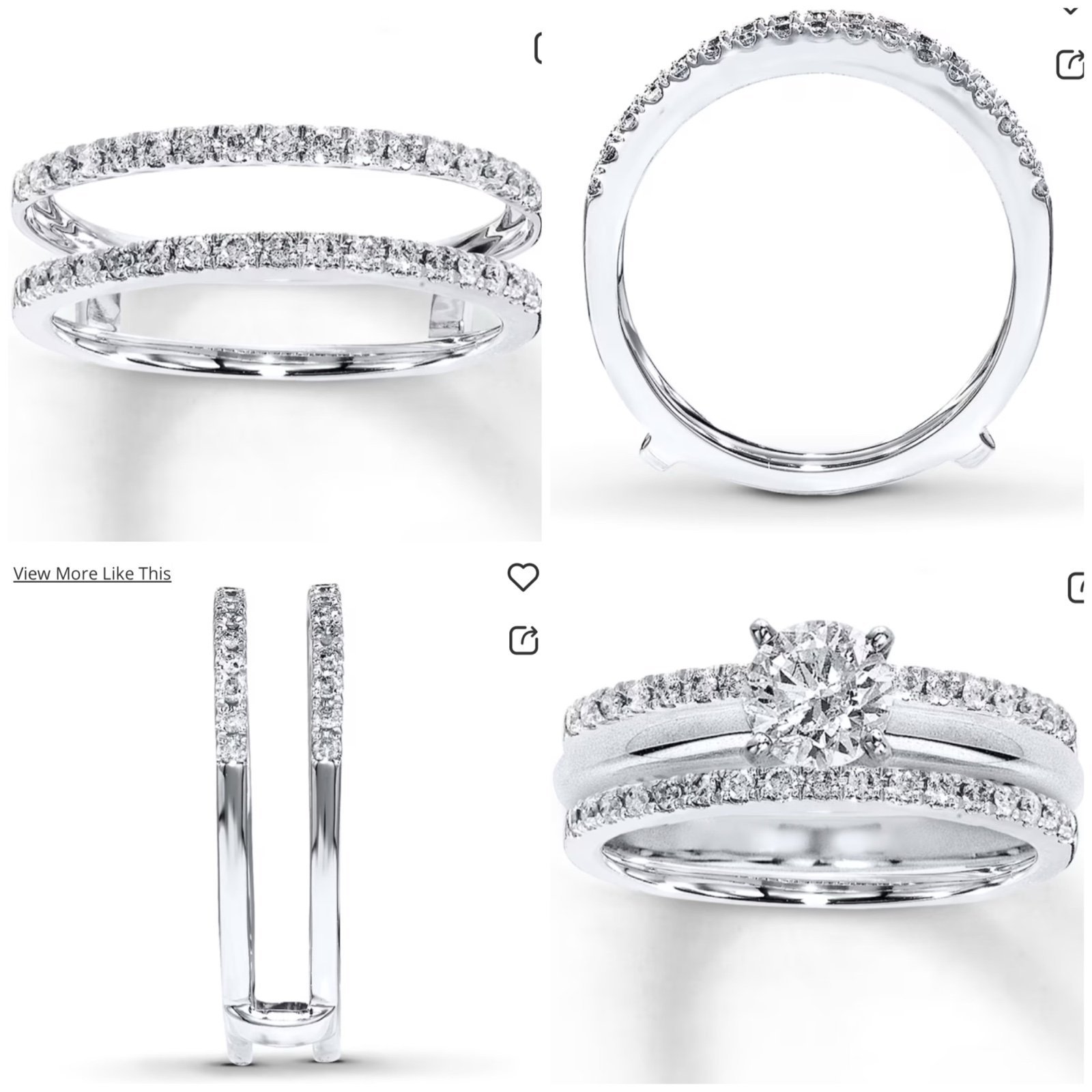 5/8 tcw diamond band enhancer 14k white gold
