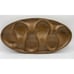 Vintage MCM Teak Wood Carved 6 Pocket Tray Serving Dish Thailand Large 18”x9.25”