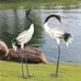 Crane Garden Statues Outdoor Metal Heron Yard Art Bird Sculpture